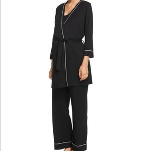 Cosabella 3 piece nursing pajama set - black